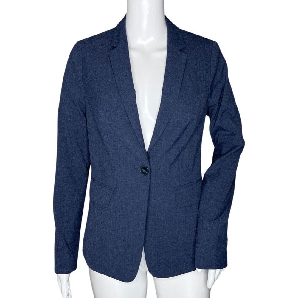 The Limited Blazer Women 0 Blue Versatile Business Office Casual Academia Preppy